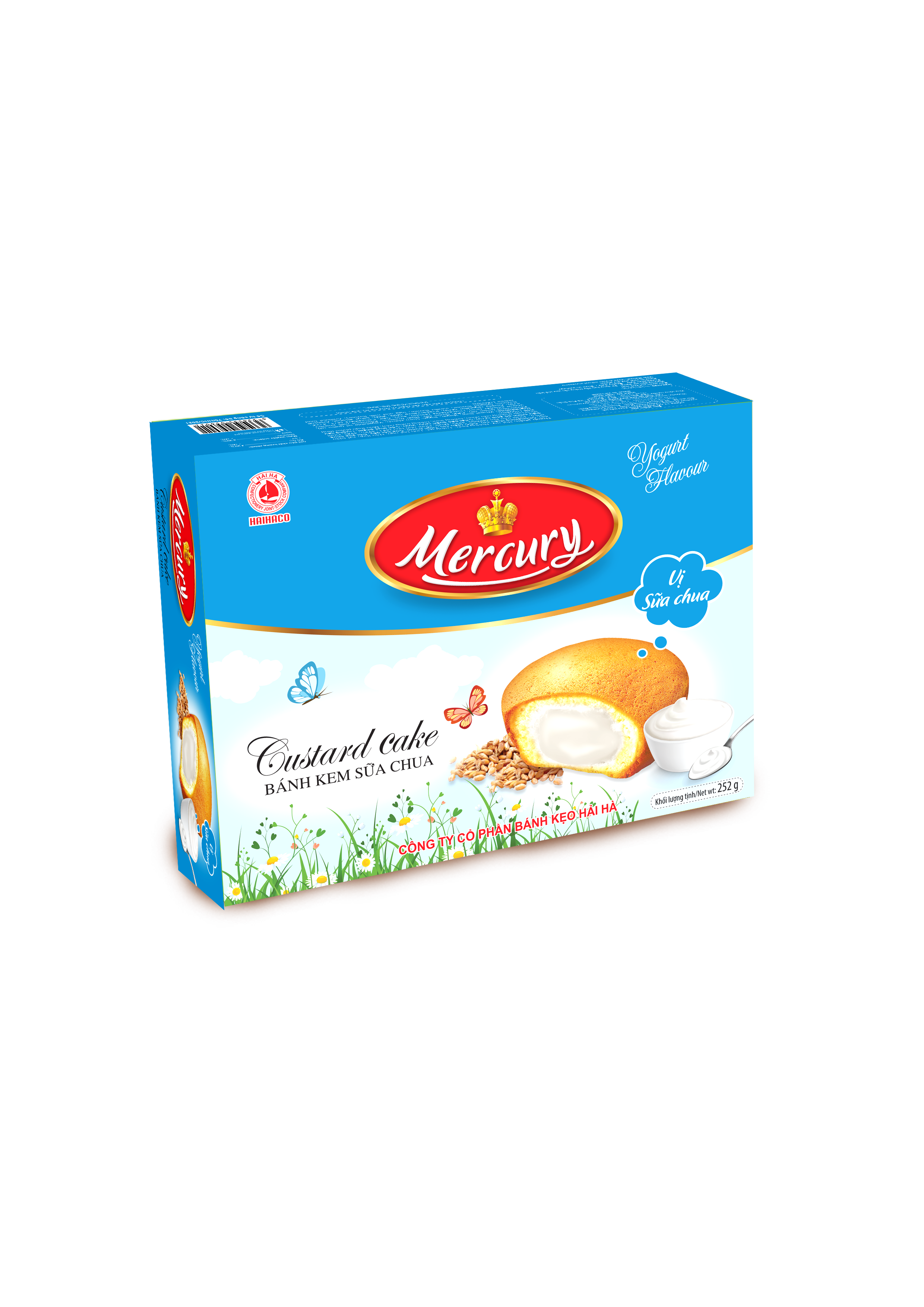 Bánh trứng Mercury 252g sữa chua